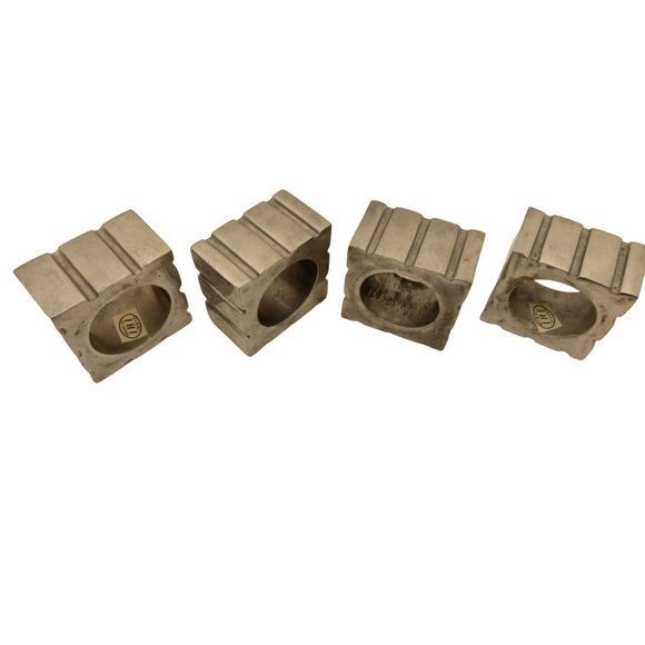 Napkin Ring Silver Metal Rustic Steampunk Industrial Lot 4 - Picture 2 of 6